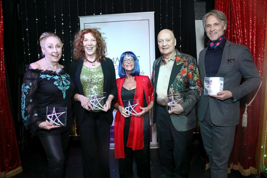 The honorees, Jean Preece, Joanna Rush, Jill Cook, Joe Ahumada and for Gene Foote,         Michael Bunch