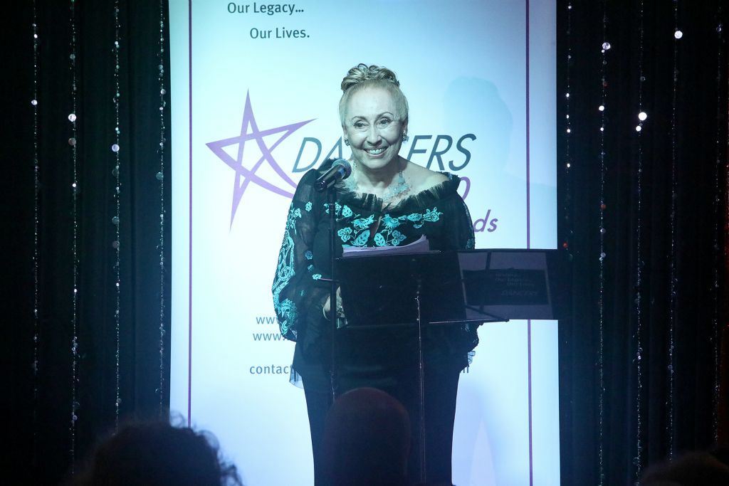 Jean Preece accepting her award