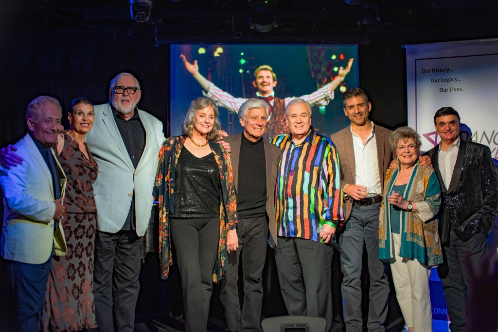 Curtain call with DO40 president John Sefakis, Penny Worth, Jim Brochu, Marianne Tatum, Kurt Peterson, Lee Roy Reams, Tony Yazbeck, Anita Gillette and director Lawrence Leritz