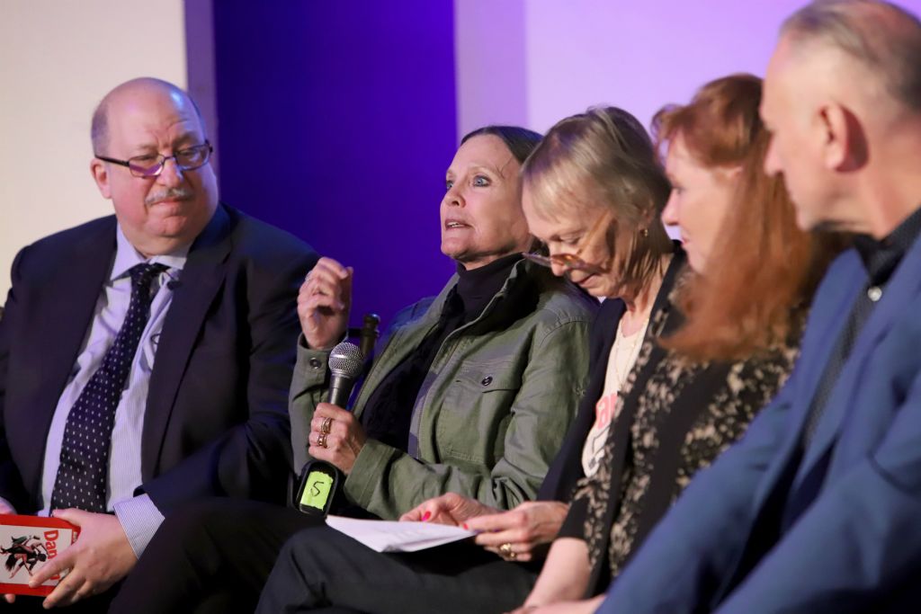 Moderator Ken Bloom, Ann Reinking, Kathryn Doby, Gail Benedict, William Whitener