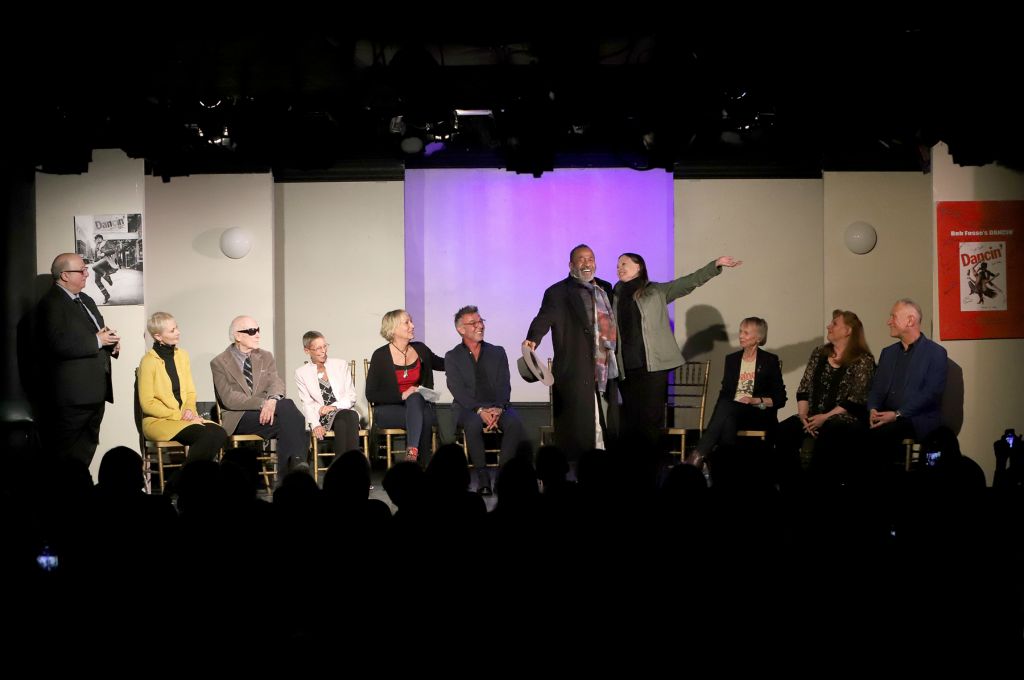 Moderator Ken Bloom, Christine Colby, Richard Korthaze, Jill Cook, Sandahl Bergman, Ben Vereen, Moderator Ken Bloom, Ann Reinking, Kathryn Doby, Gail Benedict, William Whitener