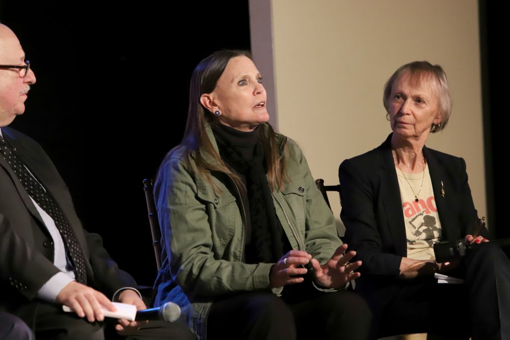 Moderator Ken Bloom, Ann Reinking, Kathryn Doby