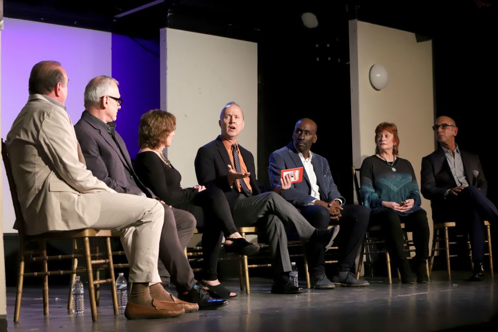 Michael Kubala, James Horvath, Eileen Casey, Moderator Kevin Winkler, Lloyd Culbreath, Valerie-Jean Miller, Clif de Raita