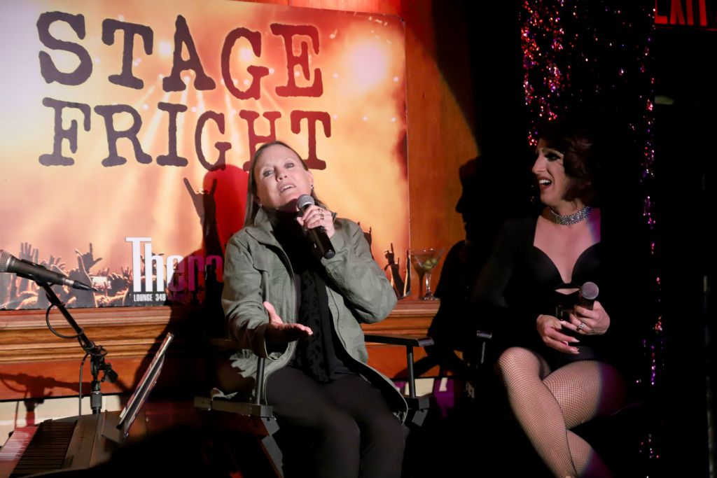 Ann Reinking, singing “Roxie!”  and Marti Gould Cummings  