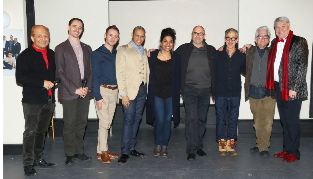 DO40 Prez John Sefakis, Raffaele Morra, Chase Johnsey, Robert Carter, Associate Director Isabel Martinez, Artistic Director and Moderator Tory Dobrin, Roy Fialkow, Peter Richards and host for the evening, Richard Skipper