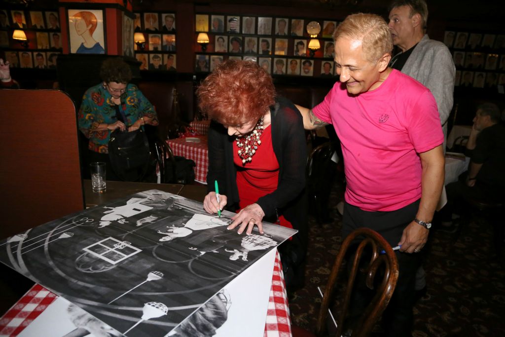 Carol Lawrence signing poster for BC/EFA Flea Market 2018! with DO40 prez John Sefakis