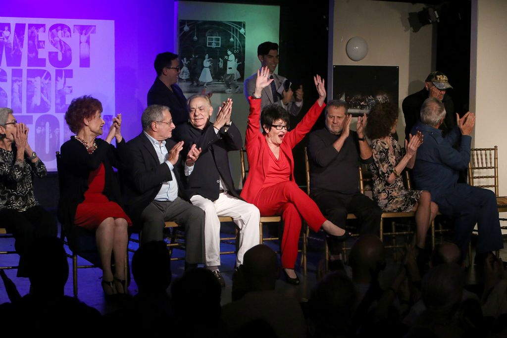 Liane Plane, Carol Lawrence, Ronnie Lee, Jaime Sanchez, Chita Rivera, Tony Mordente, Marilyn D’honau, Grover Dale, David Winters (entering)