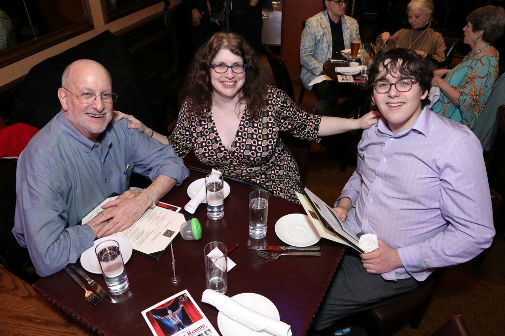 DO40 board member Ken Bloom with Remy Kirsch and youngest DO40 member and Backstage Babble host Charles Kirsch